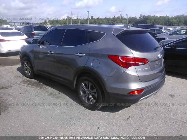 5XYZT3LBXGG343433 - 2016 HYUNDAI SANTA FE SPORT  GRAY photo 3