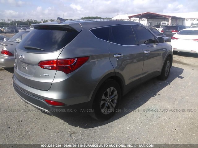 5XYZT3LBXGG343433 - 2016 HYUNDAI SANTA FE SPORT  GRAY photo 4