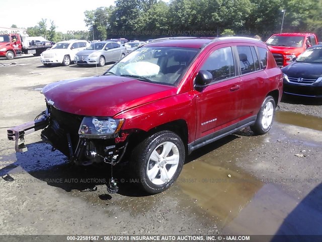 1C4NJDBB4GD646766 - 2016 JEEP COMPASS SPORT SILVER photo 2