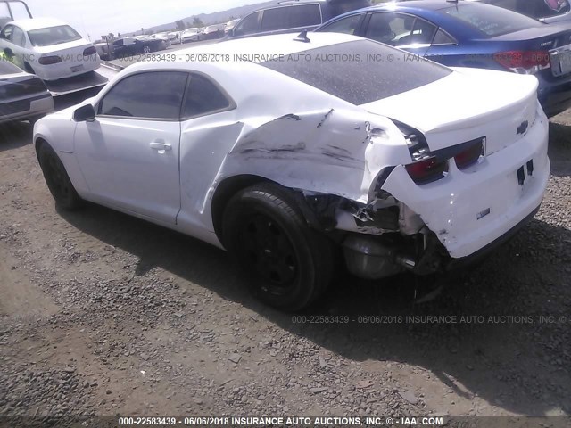 2G1FA1E38D9160115 - 2013 CHEVROLET CAMARO LS WHITE photo 3