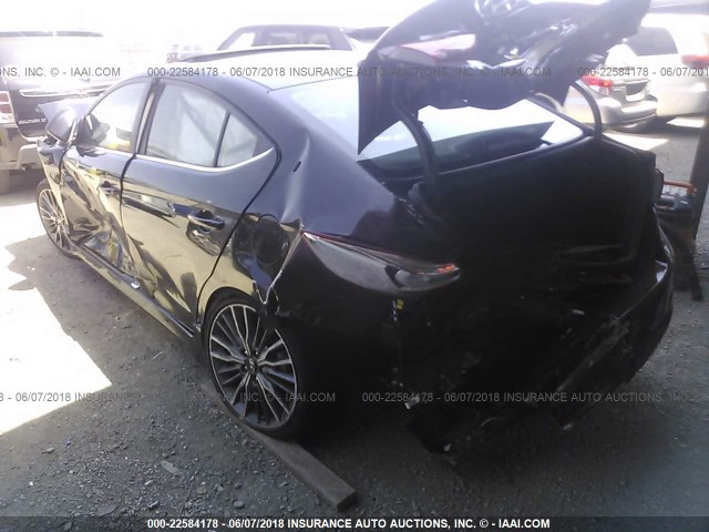 KMHD04LB6JU467578 - 2018 HYUNDAI ELANTRA SPORT BLACK photo 6