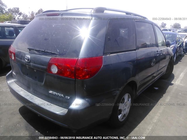 5TDZA23C96S472872 - 2006 TOYOTA SIENNA CE/LE GRAY photo 4