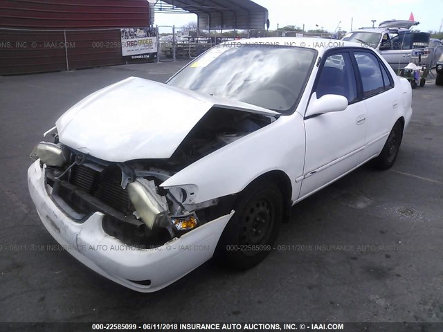 1NXBR12E41Z503663 - 2001 TOYOTA COROLLA CE/LE/S WHITE photo 2