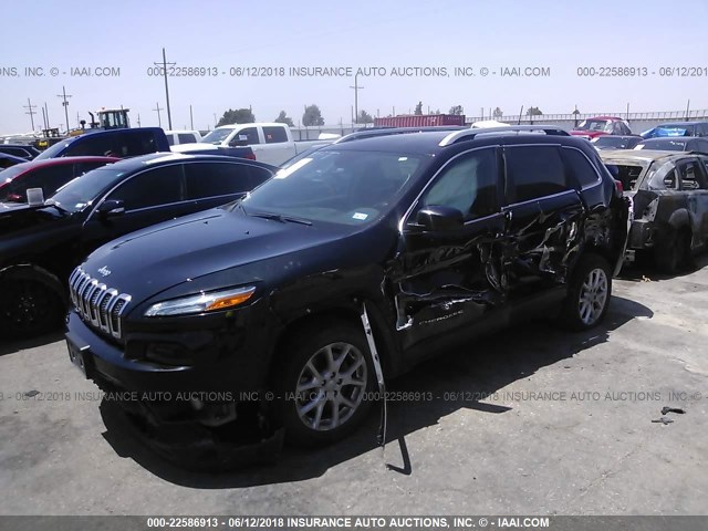 1C4PJLCS6GW307190 - 2016 JEEP CHEROKEE LATITUDE BLACK photo 2