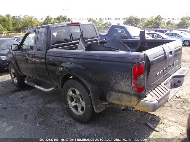 1N6MD26YX2C354945 - 2002 NISSAN FRONTIER KING CAB SC BLACK photo 3