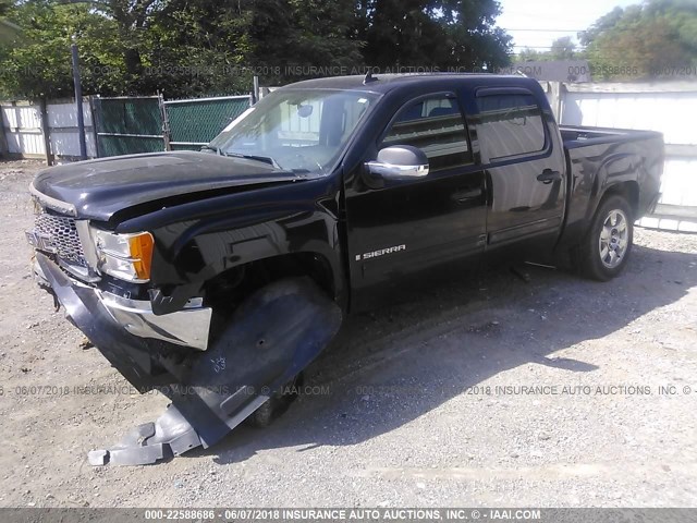 3GTEC23029G106835 - 2009 GMC SIERRA C1500 SLE BLACK photo 2