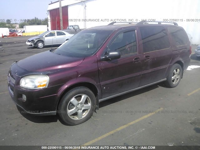 1GNDV33127D190161 - 2007 CHEVROLET UPLANDER LT MAROON photo 2