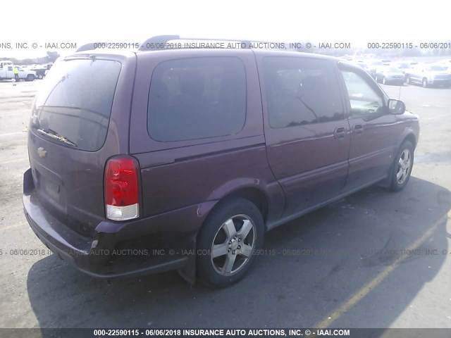 1GNDV33127D190161 - 2007 CHEVROLET UPLANDER LT MAROON photo 4