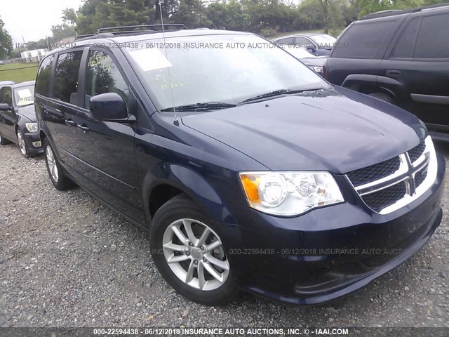 2C4RDGCGXGR181170 - 2016 DODGE GRAND CARAVAN SXT BLUE photo 1