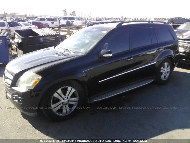 4JGBF71E38A423229 - 2008 MERCEDES-BENZ GL 450 4MATIC BLACK photo 2