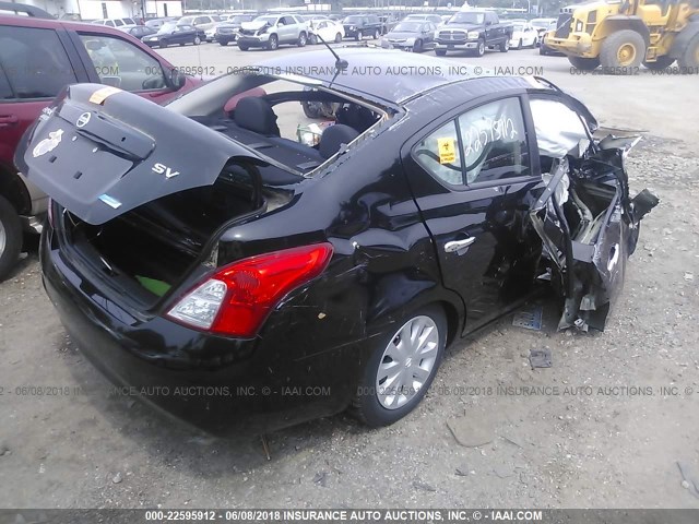 3N1CN7AP1CL804434 - 2012 NISSAN VERSA S/SV/SL BLACK photo 4