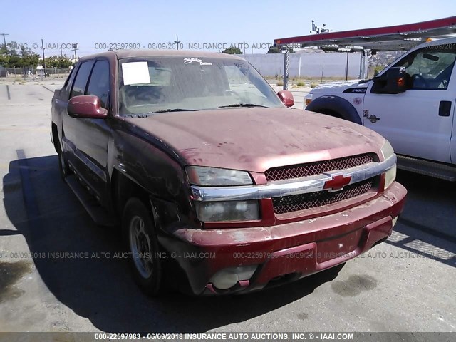 3GNEC13T72G114494 - 2002 CHEVROLET AVALANCHE C1500 RED photo 1