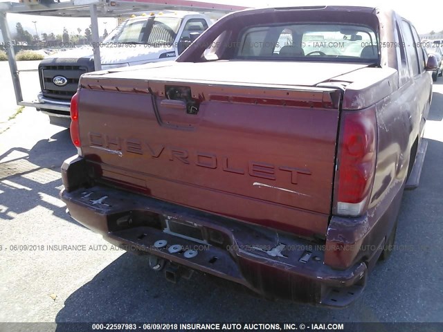 3GNEC13T72G114494 - 2002 CHEVROLET AVALANCHE C1500 RED photo 6