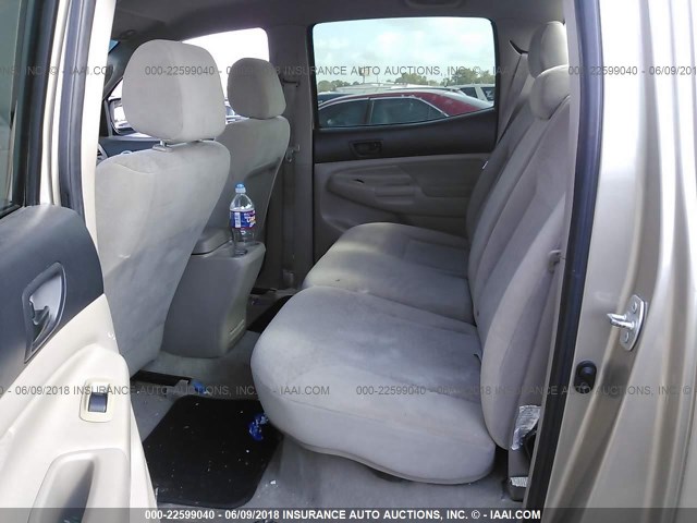 3TMJU62N87M044405 - 2007 TOYOTA TACOMA DOUBLE CAB PRERUNNER GOLD photo 8