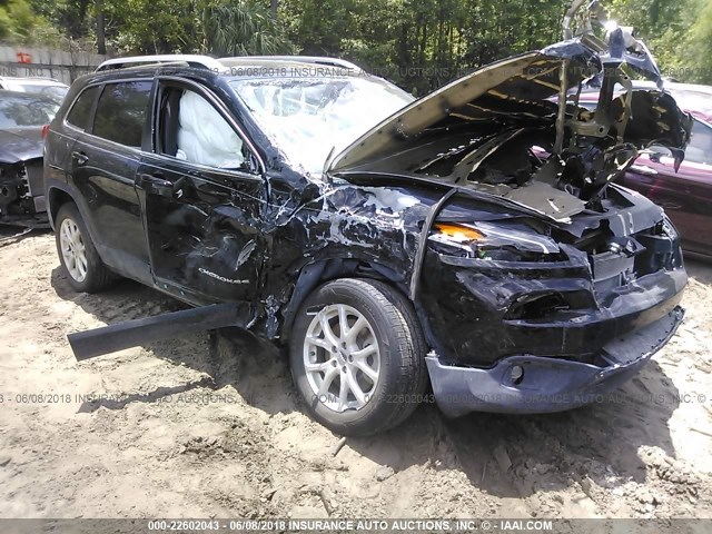 1C4PJLCB8JD503716 - 2018 JEEP CHEROKEE LATITUDE BLACK photo 1