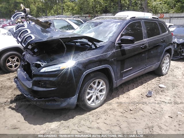 1C4PJLCB8JD503716 - 2018 JEEP CHEROKEE LATITUDE BLACK photo 2