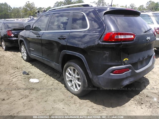 1C4PJLCB8JD503716 - 2018 JEEP CHEROKEE LATITUDE BLACK photo 3