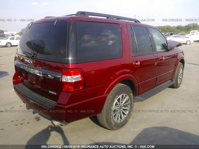 1FMJU1HT0FEF50206 - 2015 FORD EXPEDITION XLT/KING RANCH RED photo 4