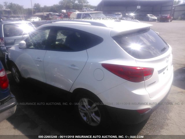 KM8JU3AC1DU664594 - 2013 HYUNDAI TUCSON GLS/LIMITED თეთრი ფოტო 3