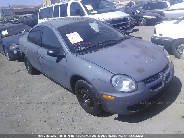 1B3ES26C25D223218 - 2005 DODGE NEON SE GRAY photo 1