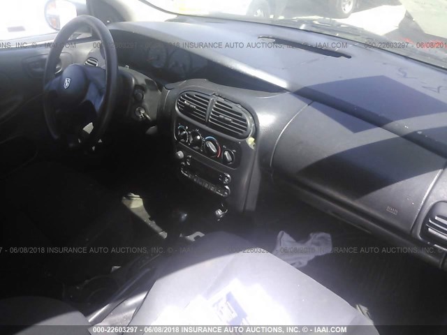 1B3ES26C25D223218 - 2005 DODGE NEON SE GRAY photo 5