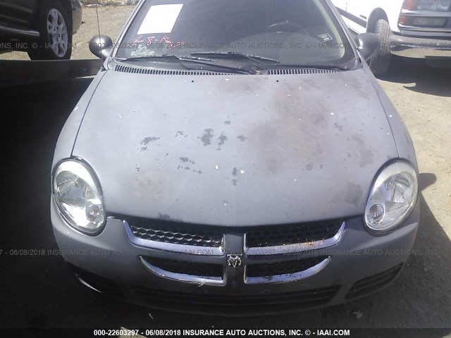 1B3ES26C25D223218 - 2005 DODGE NEON SE GRAY photo 6