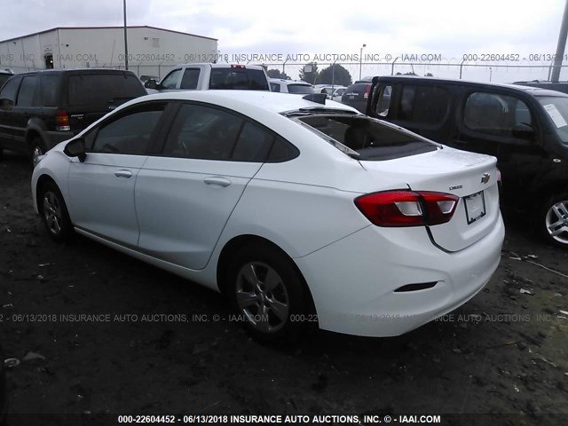 1G1BC5SM3J7137240 - 2018 CHEVROLET CRUZE LS WHITE photo 3