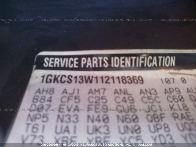 1GKCS13W112118369 - 2001 GMC JIMMY SLE Pewter photo 9