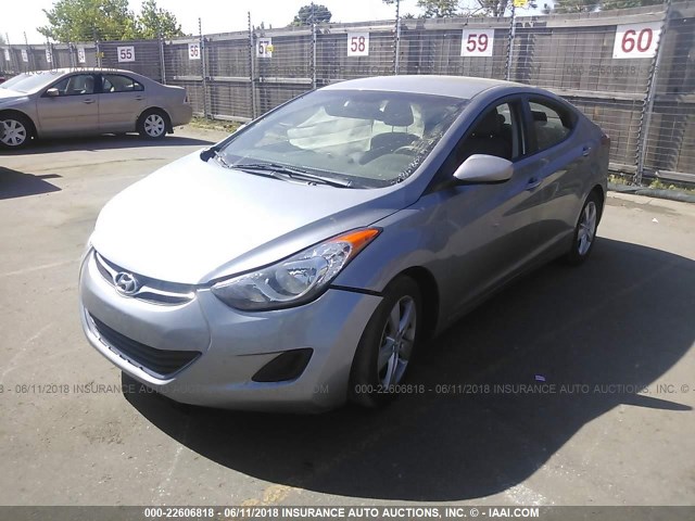 KMHDH4AE6DU726595 - 2013 HYUNDAI ELANTRA GLS/LIMITED SILVER photo 2