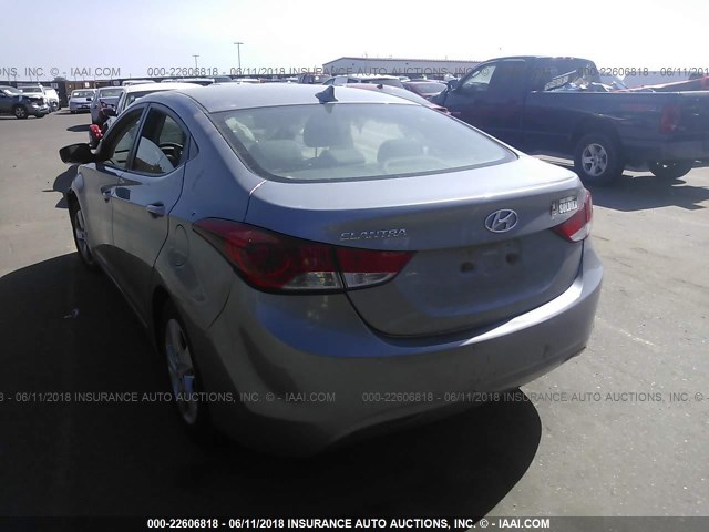 KMHDH4AE6DU726595 - 2013 HYUNDAI ELANTRA GLS/LIMITED SILVER photo 3