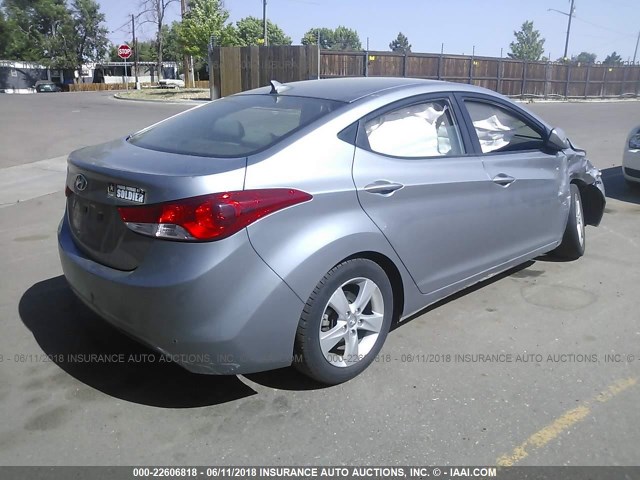 KMHDH4AE6DU726595 - 2013 HYUNDAI ELANTRA GLS/LIMITED SILVER photo 4