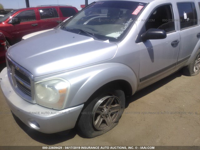 1D4HD48N66F167437 - 2006 DODGE DURANGO SLT SILVER photo 6