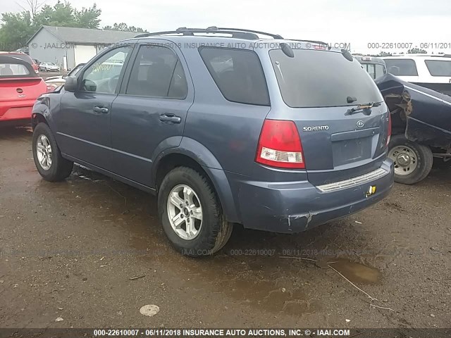 KNDJD733145186406 - 2004 KIA SORENTO EX/LX BLUE photo 3