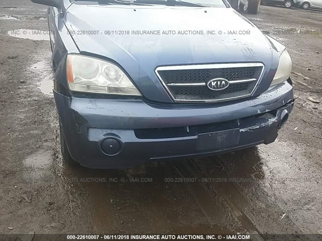 KNDJD733145186406 - 2004 KIA SORENTO EX/LX BLUE photo 6