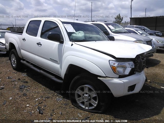 5TFJU4GN1CX028743 - 2012 TOYOTA TACOMA DOUBLE CAB PRERUNNER WHITE photo 1