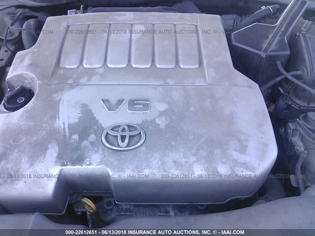 4T1BK46K47U021791 - 2007 TOYOTA CAMRY NEW GENERAT LE/XLE/SE SILVER photo 10