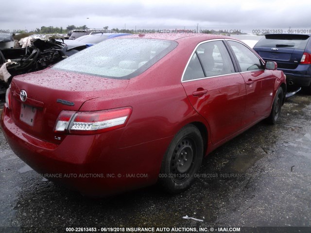 4T1BF3EK3BU743357 - 2011 TOYOTA CAMRY SE/LE/XLE 红色 照片 4