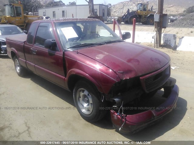 1GTCS19W918158506 - 2001 GMC SONOMA RED photo 1