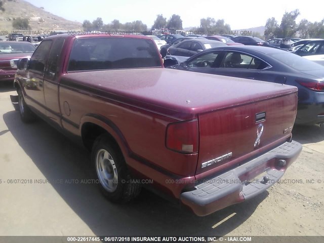 1GTCS19W918158506 - 2001 GMC SONOMA RED photo 3