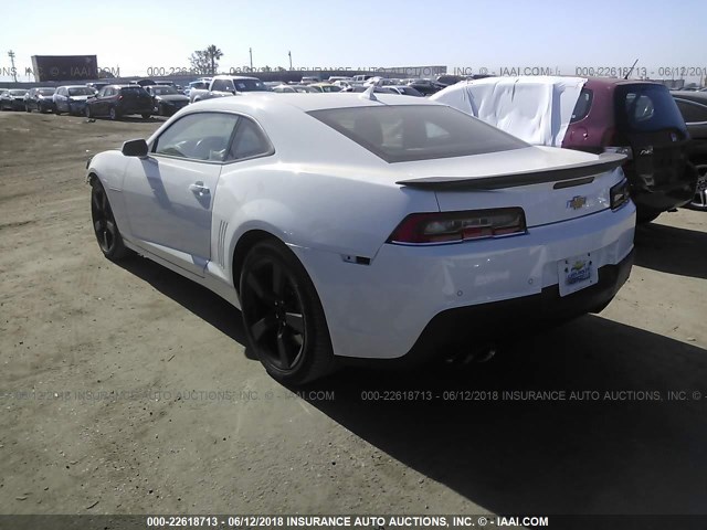 2G1FT1EW5E9124839 - 2014 CHEVROLET CAMARO 2SS WHITE photo 3