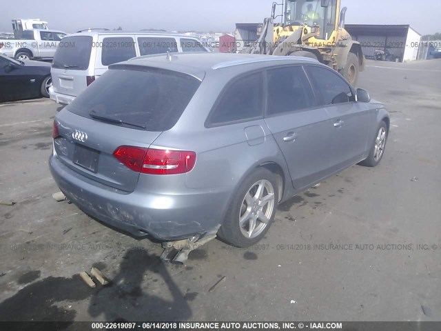 WAUVF78K89A180691 - 2009 AUDI A4 2.0T AVANT QUATTRO GRAY photo 4