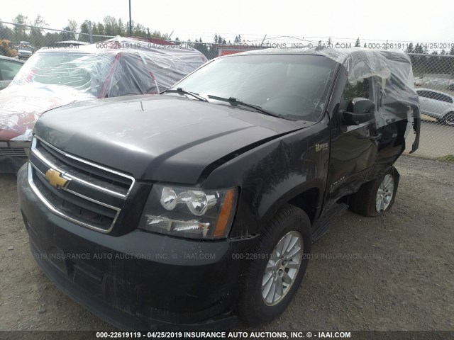 1GNFK13509R107082 - 2009 CHEVROLET TAHOE HYBRID BLACK photo 2