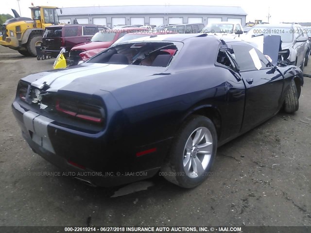 2C3CDZAG3FH811060 - 2015 DODGE CHALLENGER SXT BLUE photo 4