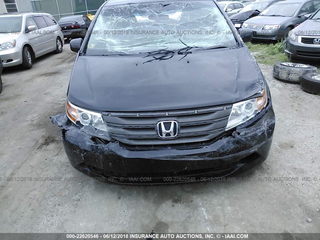 5FNRL5H62BB004981 - 2011 HONDA ODYSSEY EXL BLACK photo 6