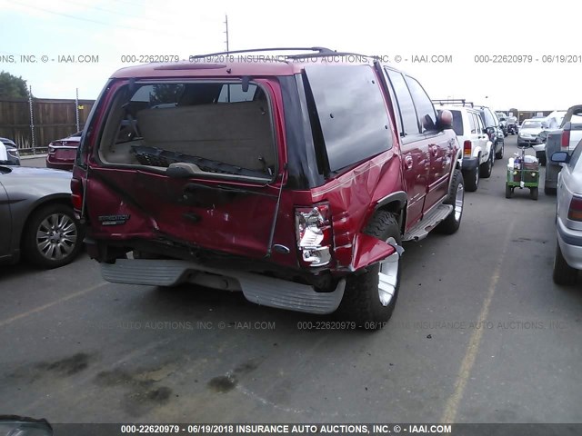 1FMPU18L5YLB11902 - 2000 FORD EXPEDITION EDDIE BAUER RED photo 4