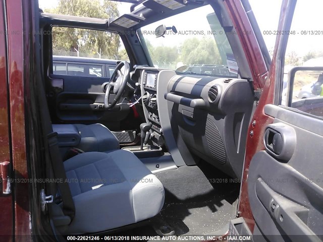 1J4GA69198L527341 - 2008 JEEP WRANGLER UNLIMITE RUBICON RED photo 5