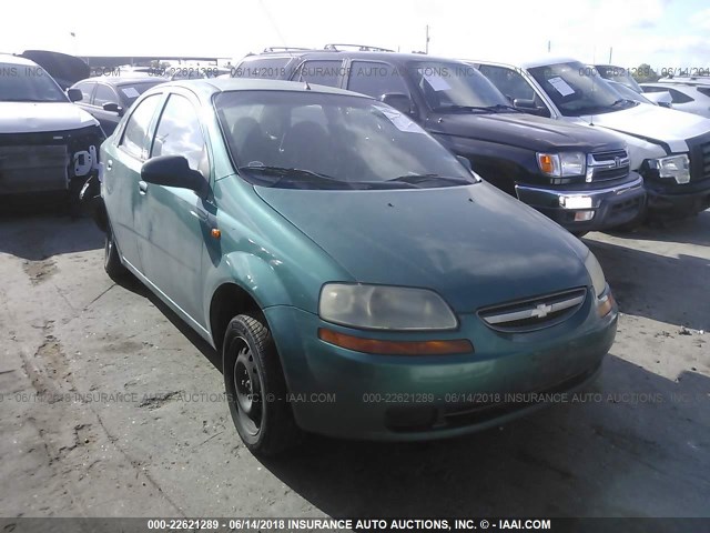 KL1TD52664B247833 - 2004 CHEVROLET AVEO GREEN photo 1