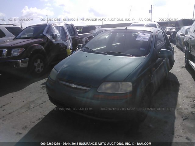 KL1TD52664B247833 - 2004 CHEVROLET AVEO GREEN photo 2