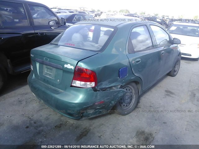 KL1TD52664B247833 - 2004 CHEVROLET AVEO GREEN photo 4