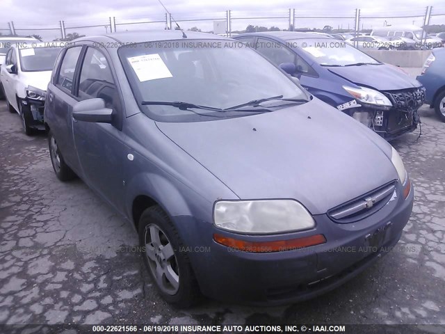 KL1TD66627B763689 - 2007 CHEVROLET AVEO LS GRAY photo 1
